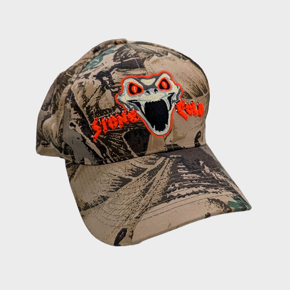 Vintage Hat Cap Stone Cold Steve Austin Snake Camo WWE WWF Wrestling 90s Rare